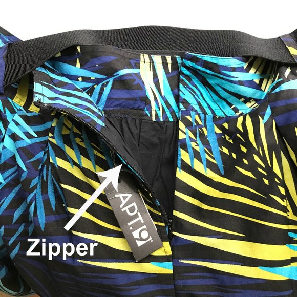 # APT.9  Plus Size Pleated Skit & Belt - Picture 7 of 7